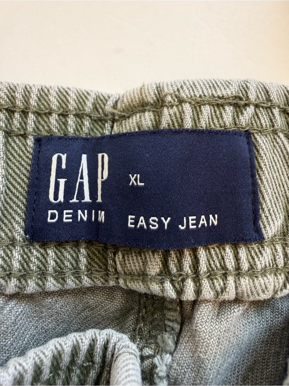 Gap Mid Rise Easy Wide Leg Drawstring 100% Cotton Cargo Pants in Mesculen Green - Picture 9 of 13